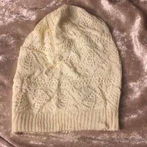 NWOT double paneled lace beanie